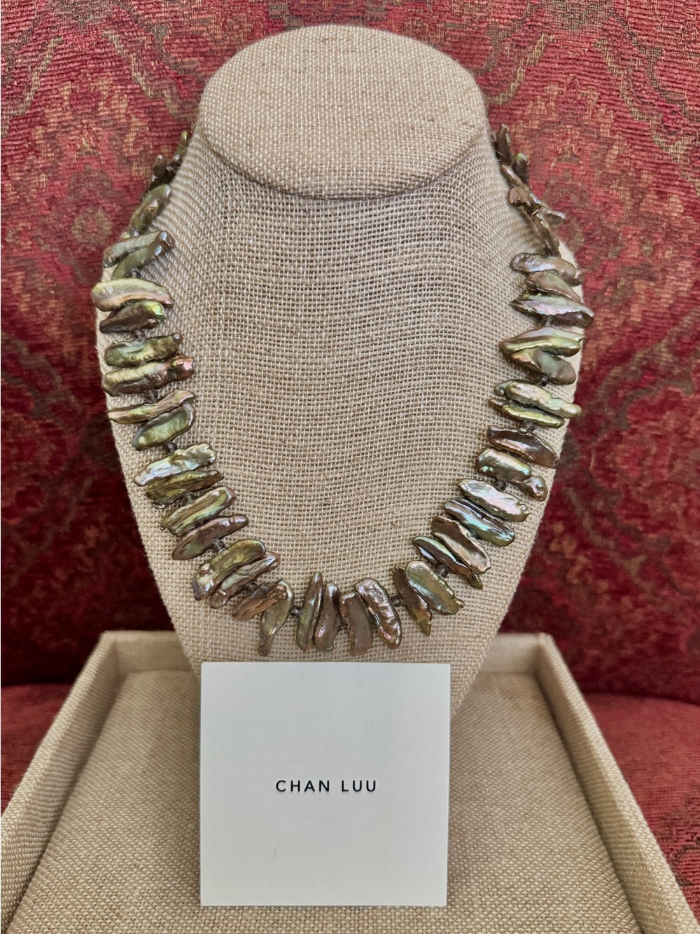 Chan Luu Signature $485 Bronze Biwa Pearl Sterling Necklace ~ Gorgeous 🌺 ~ MINT! - Picture 1 of 2